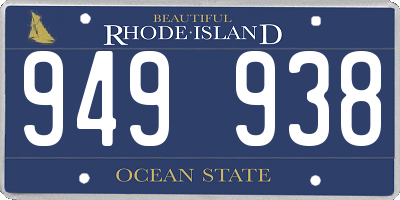 RI license plate 949938
