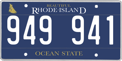 RI license plate 949941