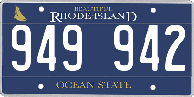 RI license plate 949942