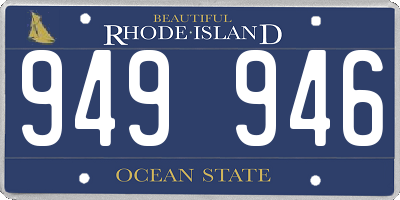 RI license plate 949946