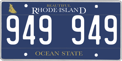 RI license plate 949949