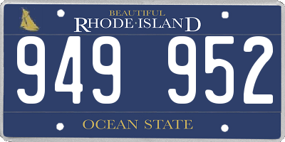 RI license plate 949952