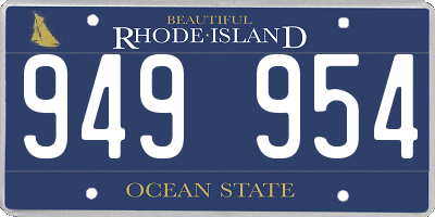 RI license plate 949954