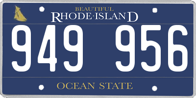 RI license plate 949956