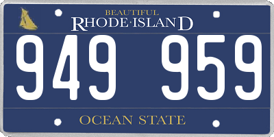 RI license plate 949959