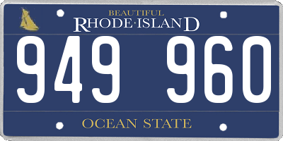 RI license plate 949960