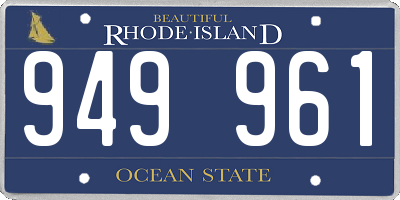 RI license plate 949961