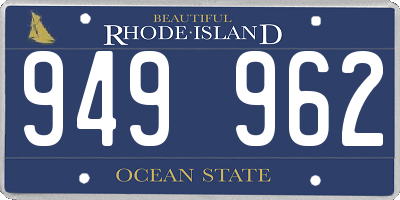 RI license plate 949962