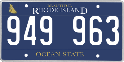 RI license plate 949963