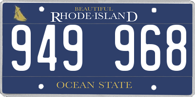 RI license plate 949968