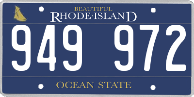 RI license plate 949972