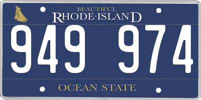 RI license plate 949974