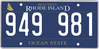 RI license plate 949981