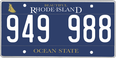 RI license plate 949988