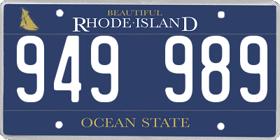 RI license plate 949989