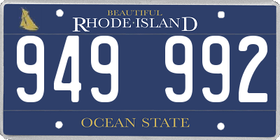 RI license plate 949992