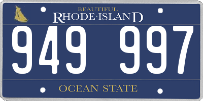 RI license plate 949997