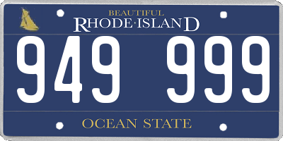 RI license plate 949999