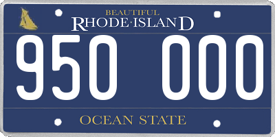 RI license plate 950000