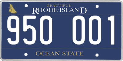 RI license plate 950001