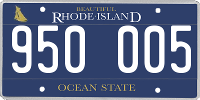 RI license plate 950005