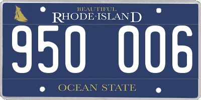 RI license plate 950006