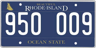 RI license plate 950009