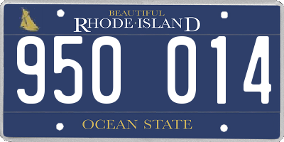 RI license plate 950014