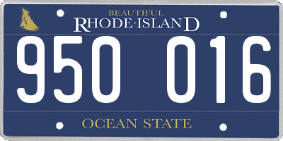 RI license plate 950016