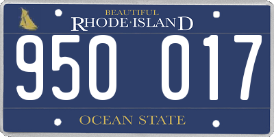 RI license plate 950017