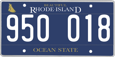 RI license plate 950018