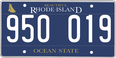 RI license plate 950019