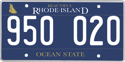 RI license plate 950020