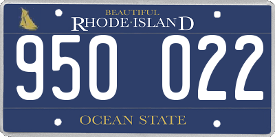 RI license plate 950022