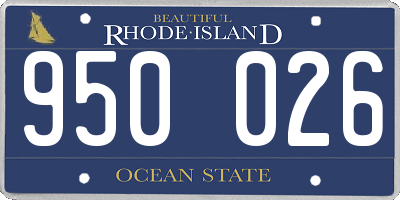 RI license plate 950026