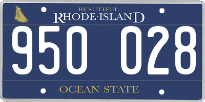 RI license plate 950028