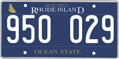 RI license plate 950029