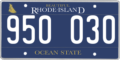 RI license plate 950030