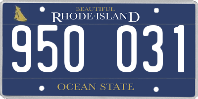 RI license plate 950031