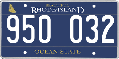 RI license plate 950032
