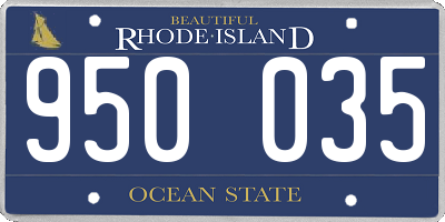 RI license plate 950035