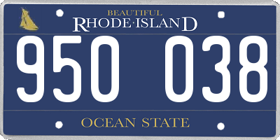 RI license plate 950038