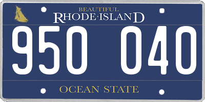 RI license plate 950040