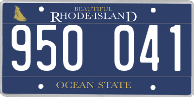 RI license plate 950041