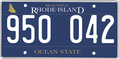 RI license plate 950042