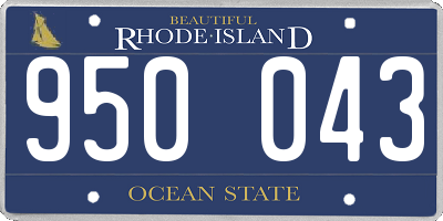 RI license plate 950043