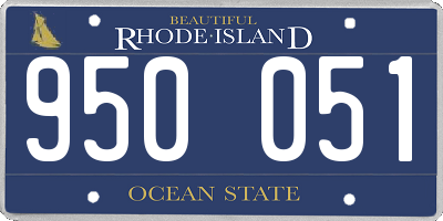 RI license plate 950051