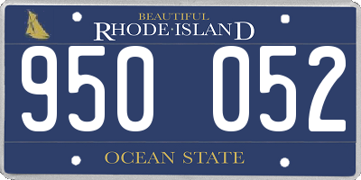 RI license plate 950052