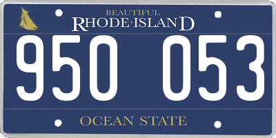 RI license plate 950053