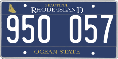 RI license plate 950057